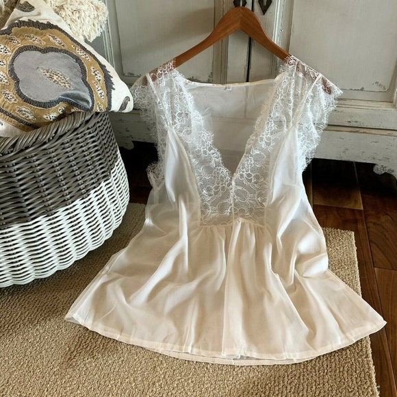 LAST TWO! Lace Flowy Chiffon Boho Top Blouse - Picture 6 of 8